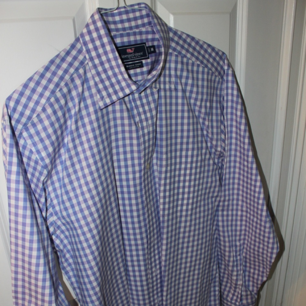 MENS M PURPLE VINEYARD VINES BUTTON DOWN - Picture 3 of 4